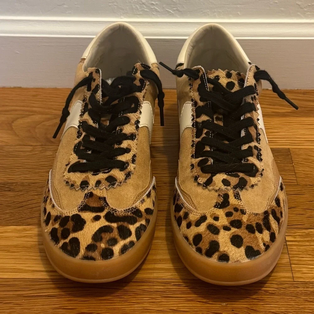 MI.IM Destiny Leopard Print Sneakers Animal 9 Shoes Casual Brown‎ Black Leather